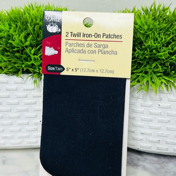 2 Count Twill Iron On Patches - Picture 2 of 3